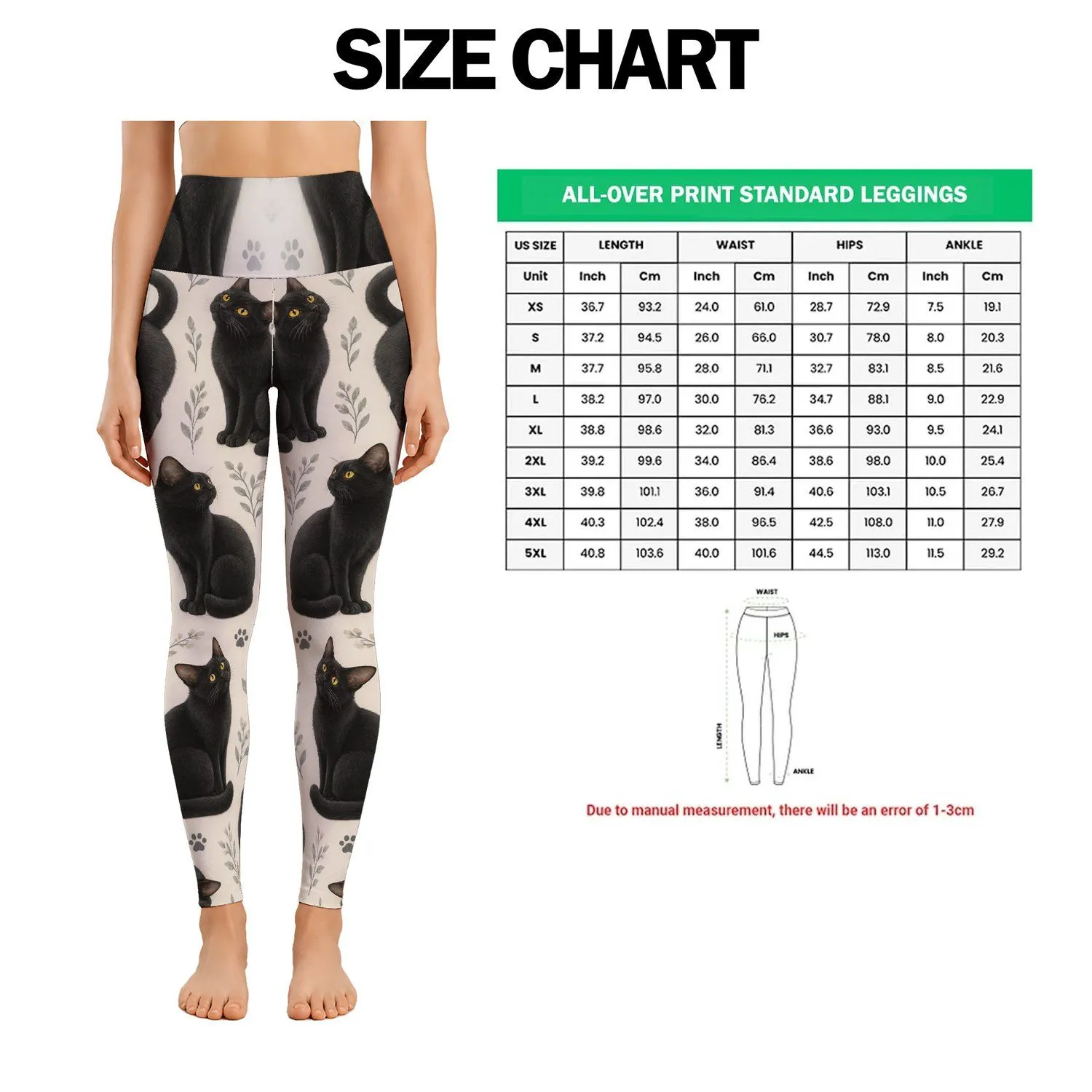 Black Cat and Golden Eyes for Cozy Weekend Style and Everyday Cat Lover Outings Leggings - 1