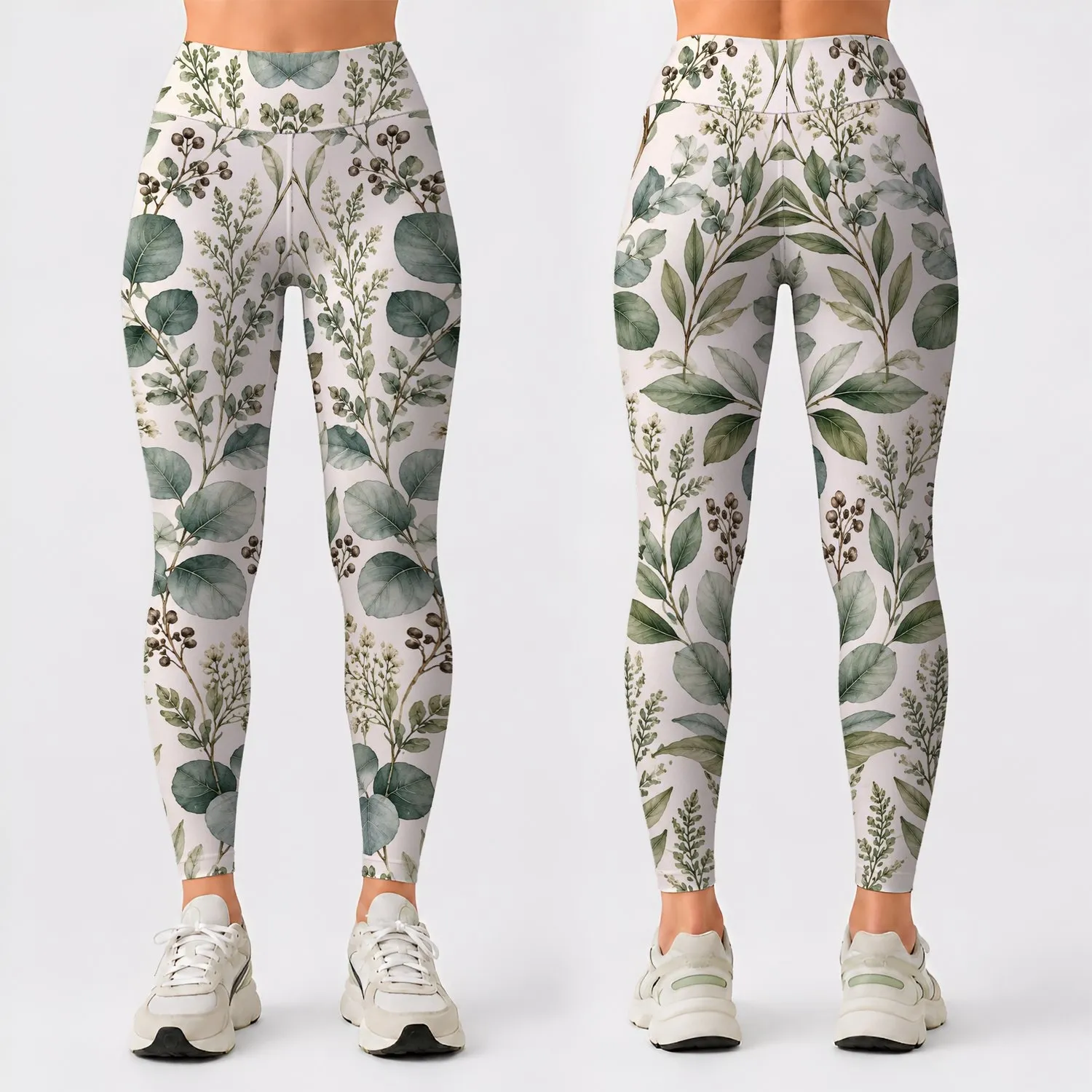 Sage Eucalyptus Berry Botanicals for Yoga, Pilates and Everyday Wellness Leggings - 1