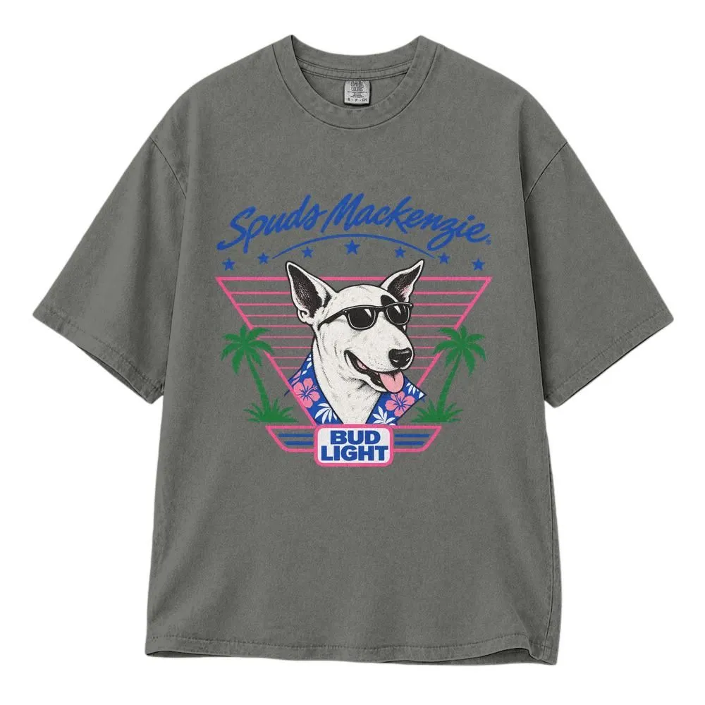 Vintage 1980s Spuds Mackenzie Party Animal Shirt, Retro Bud Light Graphic, Pudsey Shirt, Tee Hoodie Sweatshirt - 1