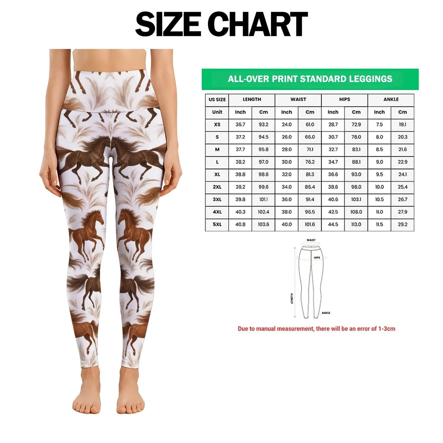 Chestnut And Dark Galloping Horses for Pilates, Gym Days and Everyday Country Style Leggings - 1
