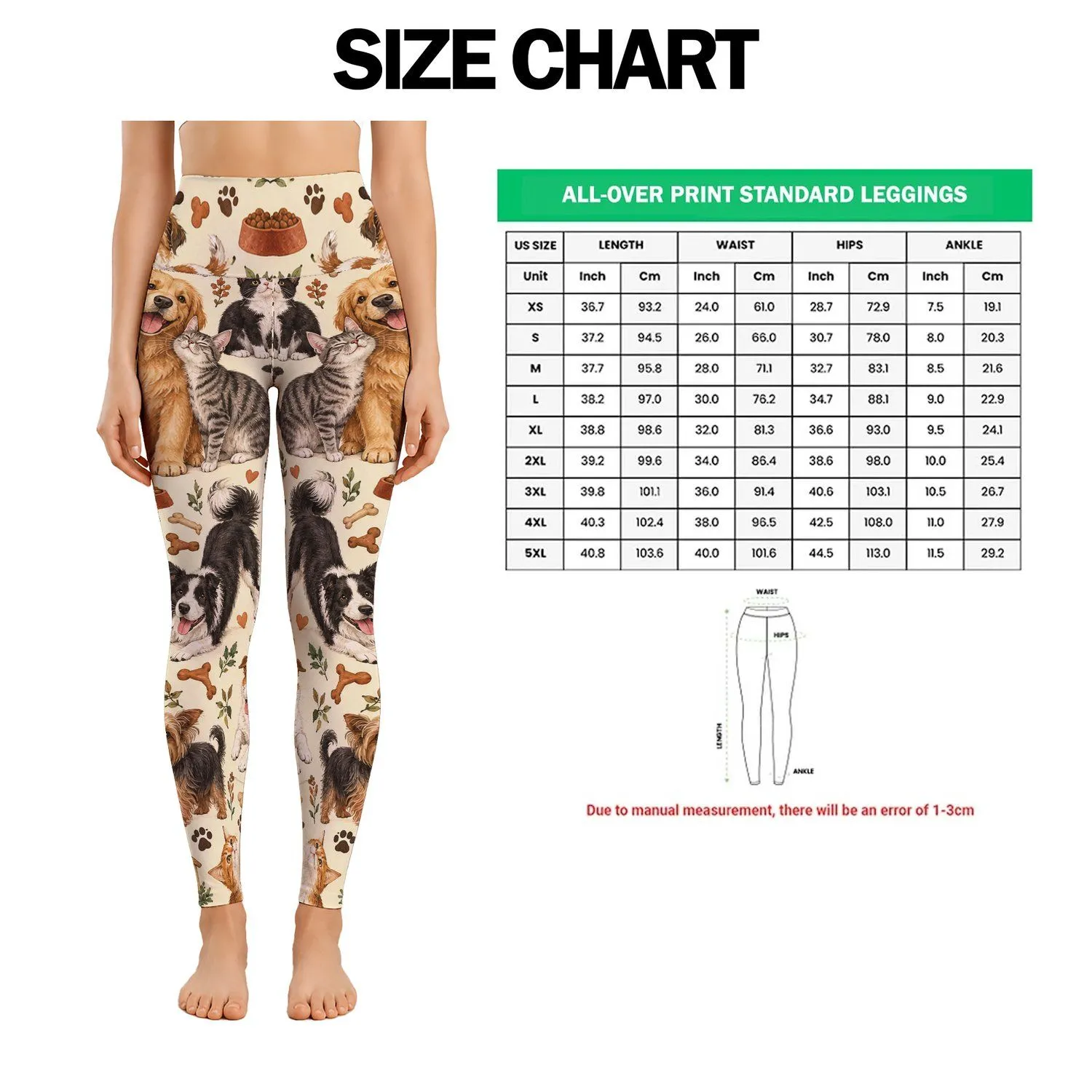 Playful Cats And Dogs For Pilates, Gym Sessions, Commuting And Everyday Adventures Leggings - 1