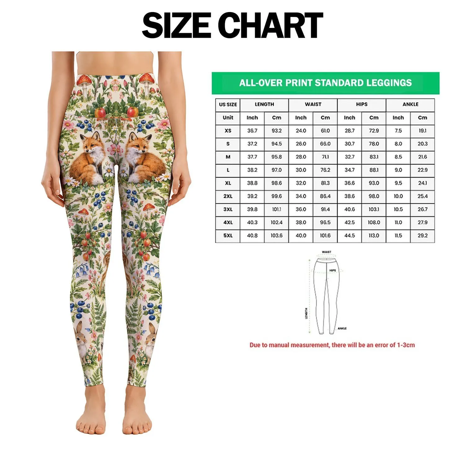 Woodland Friends And Wildflower Grove For Nature Walks, Yoga, And Everyday Adventures Leggings - 1
