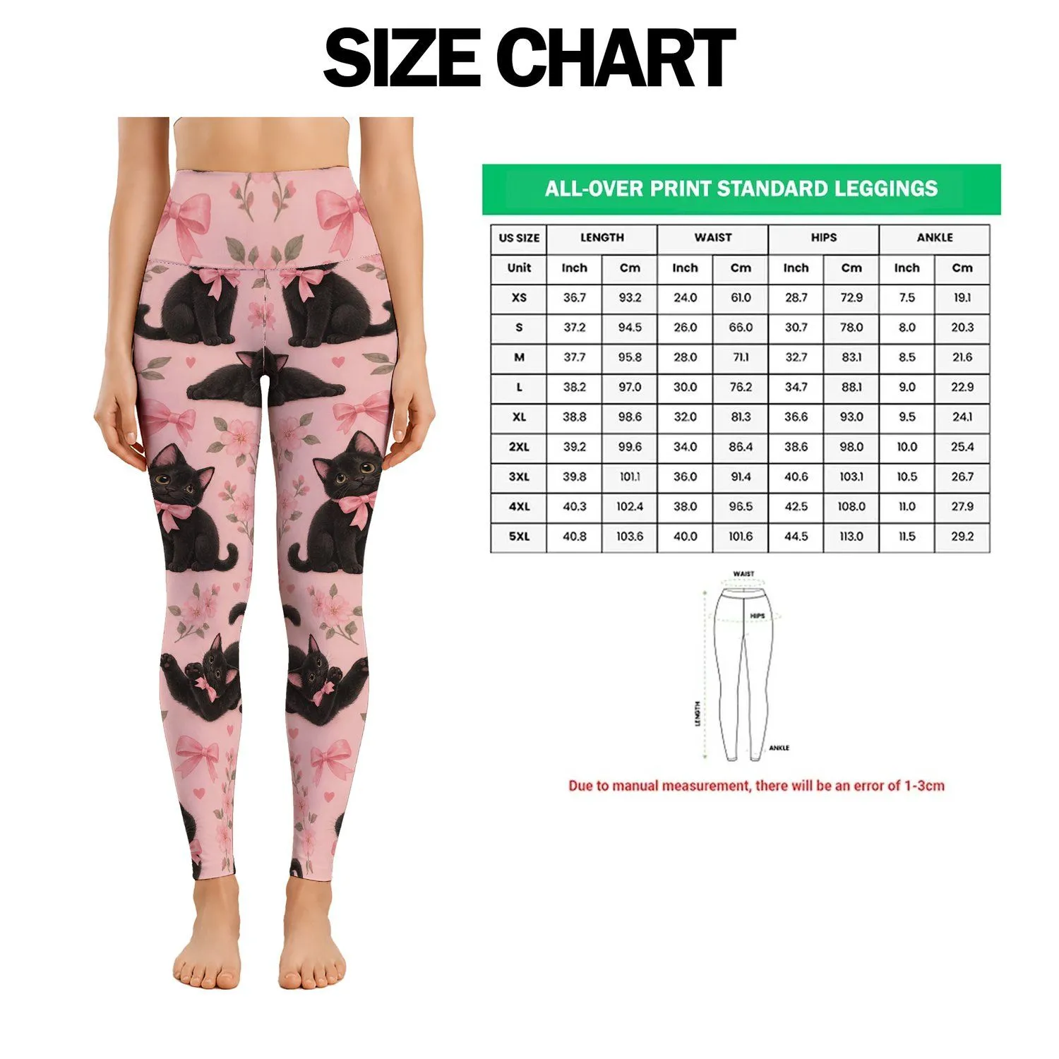 Whimsical Black Cats And Pink Bows For Cozy Weekends And Everyday Wear Cat Lovers Leggings - 1