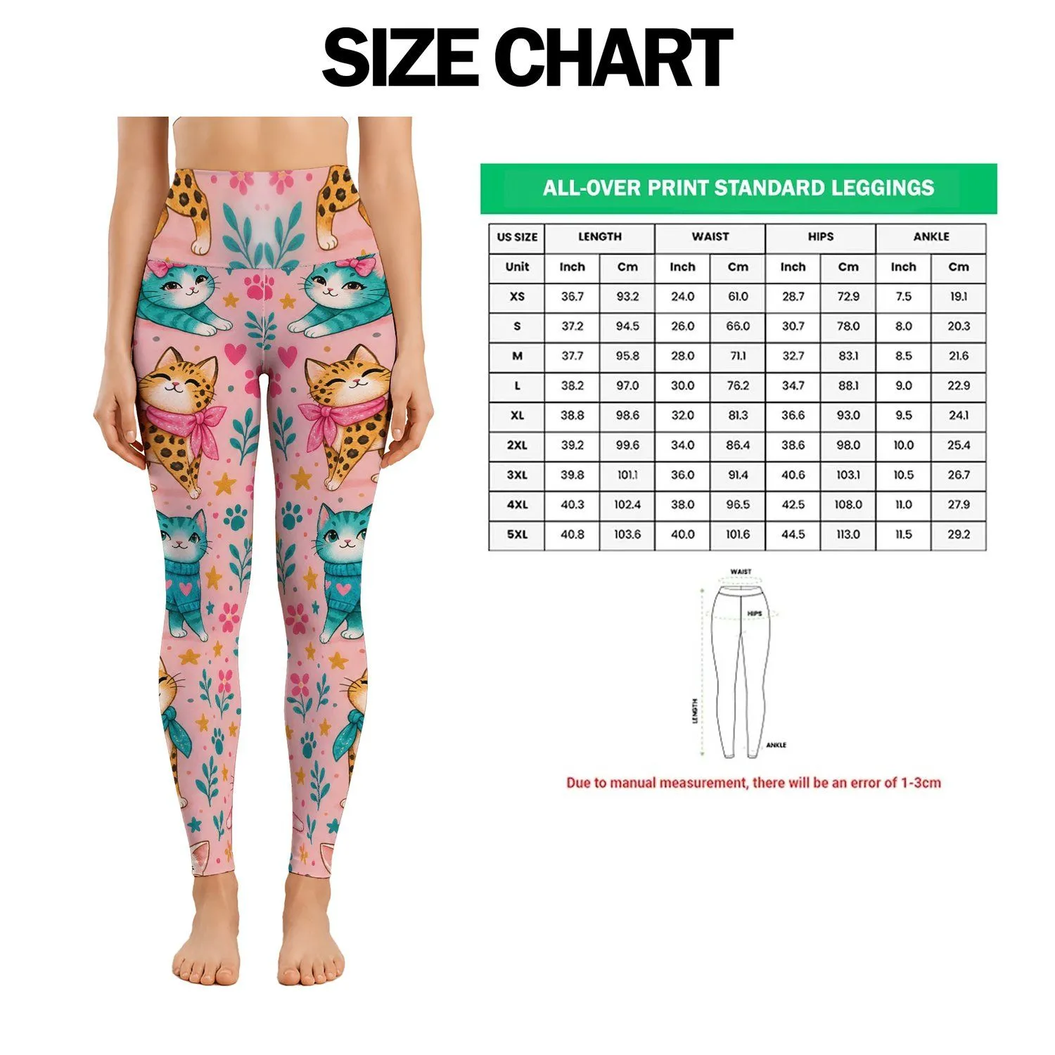 Cute Leopard Cats In Colorful Outfits For Playful Yoga And Everyday Style Leggings - 1