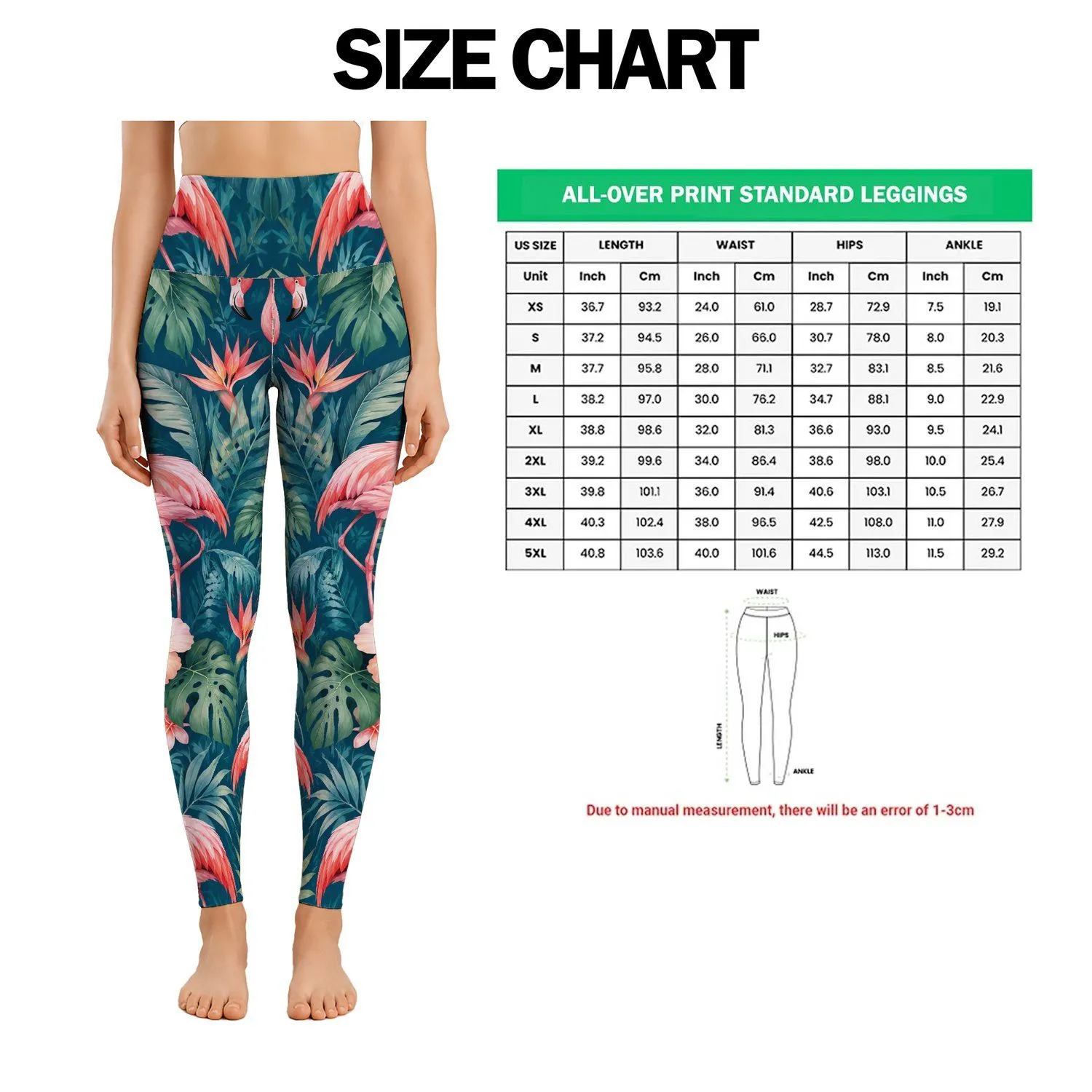 Teal Flamingos And Hibiscus For Tropical Getaways And Everyday Active Living Leggings - 1