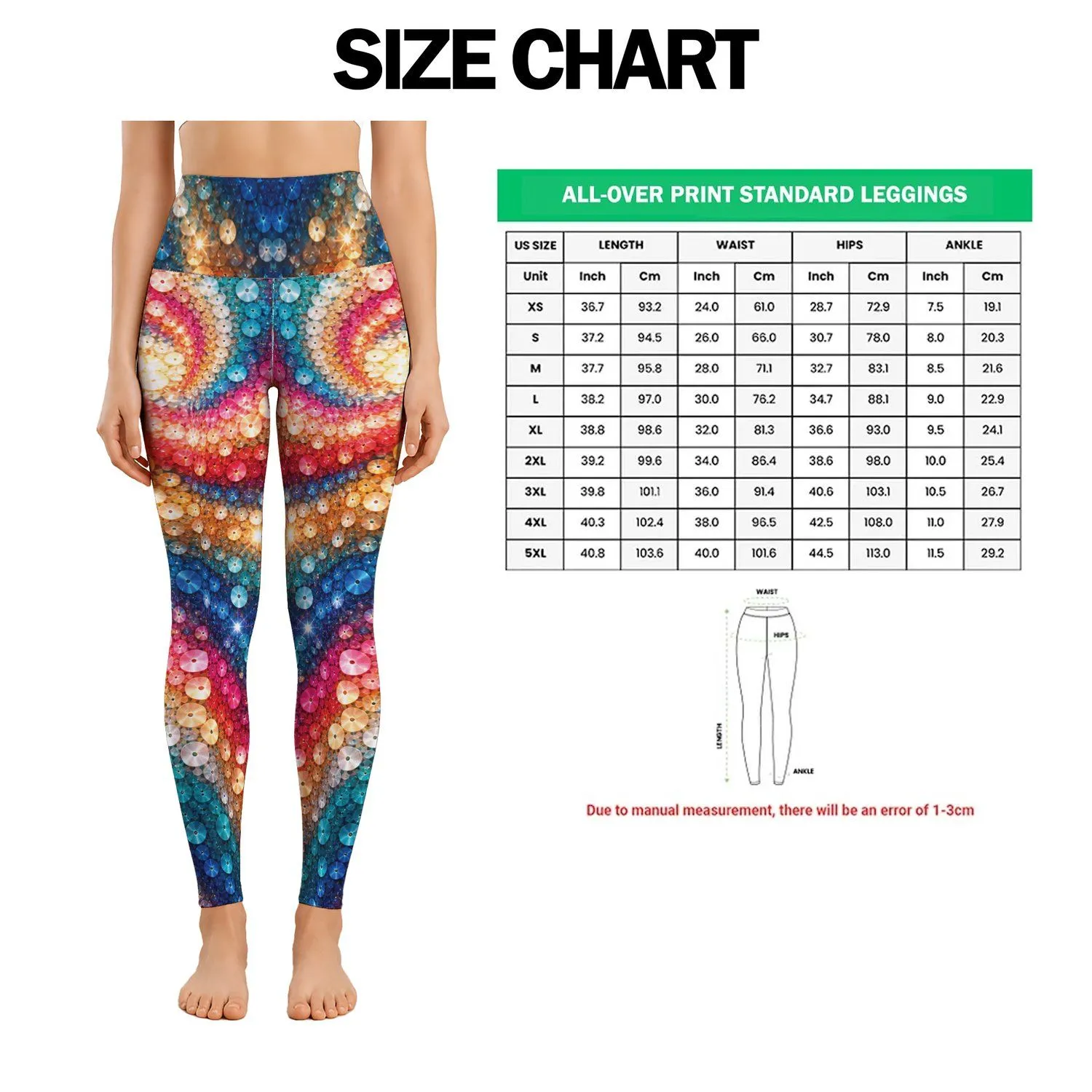 Colorful Disco Sequins For Retro Dance Nights, Festivals, And Nostalgic Fitness Style Leggings - 1