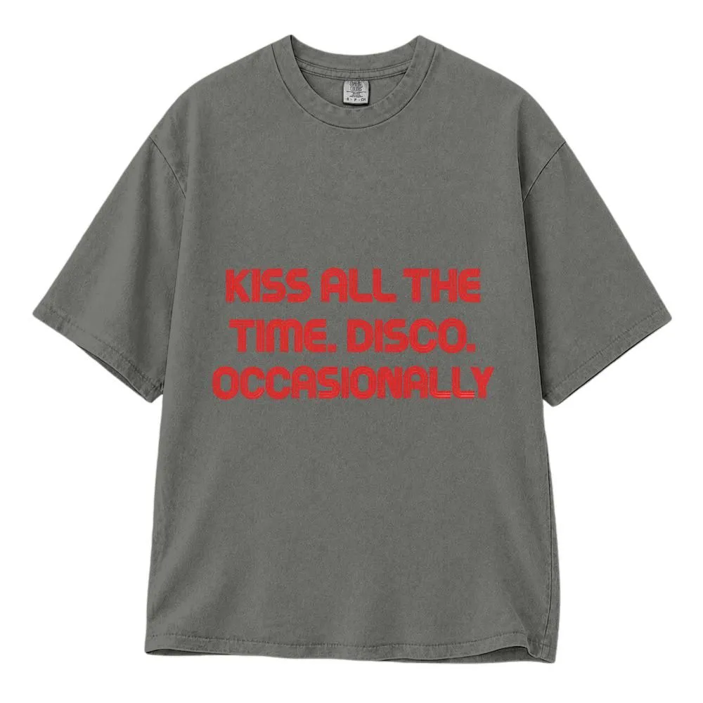 Kiss All the Time Disco Occasionally Shirt, Y2K Retro Indie Pop Concert Style Tee, Hoodie, Sweatshirt - 1