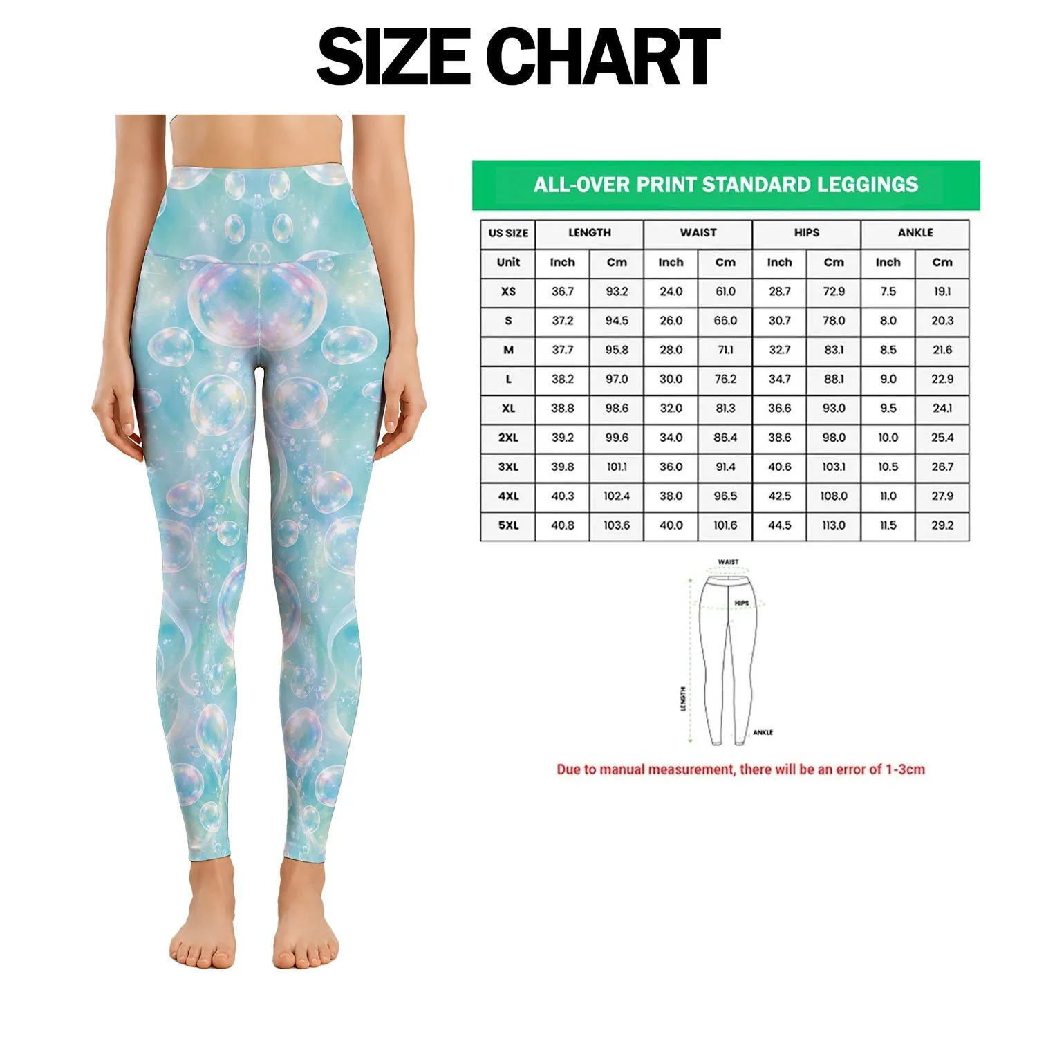 Pastel Iridescent Bubbles for Dreamy Everyday Style and Playful Activewear Looks Leggings - 1