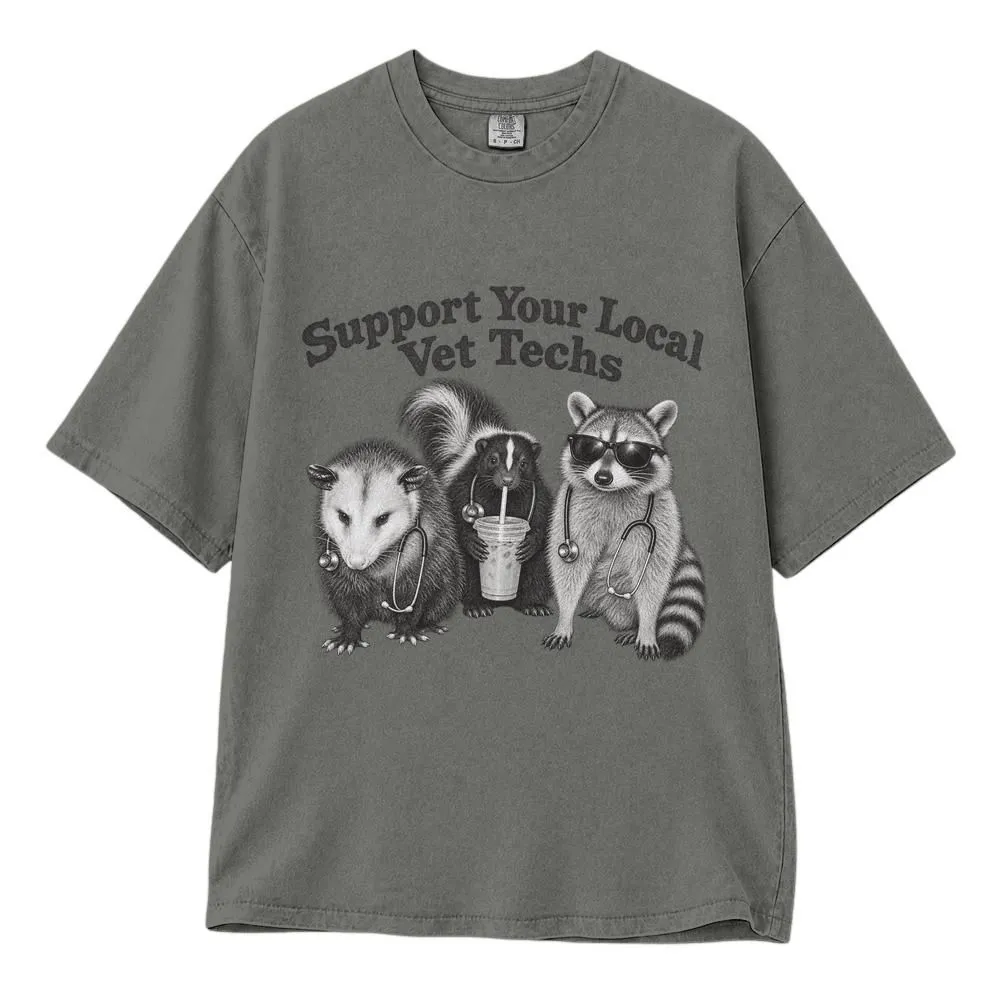 Vet Tech Raccoon Possum Shirt, Tshirt Colors Veterinary Technician Gift, Funny Animal Care Tee, Hoodie, Sweatshirt - 1