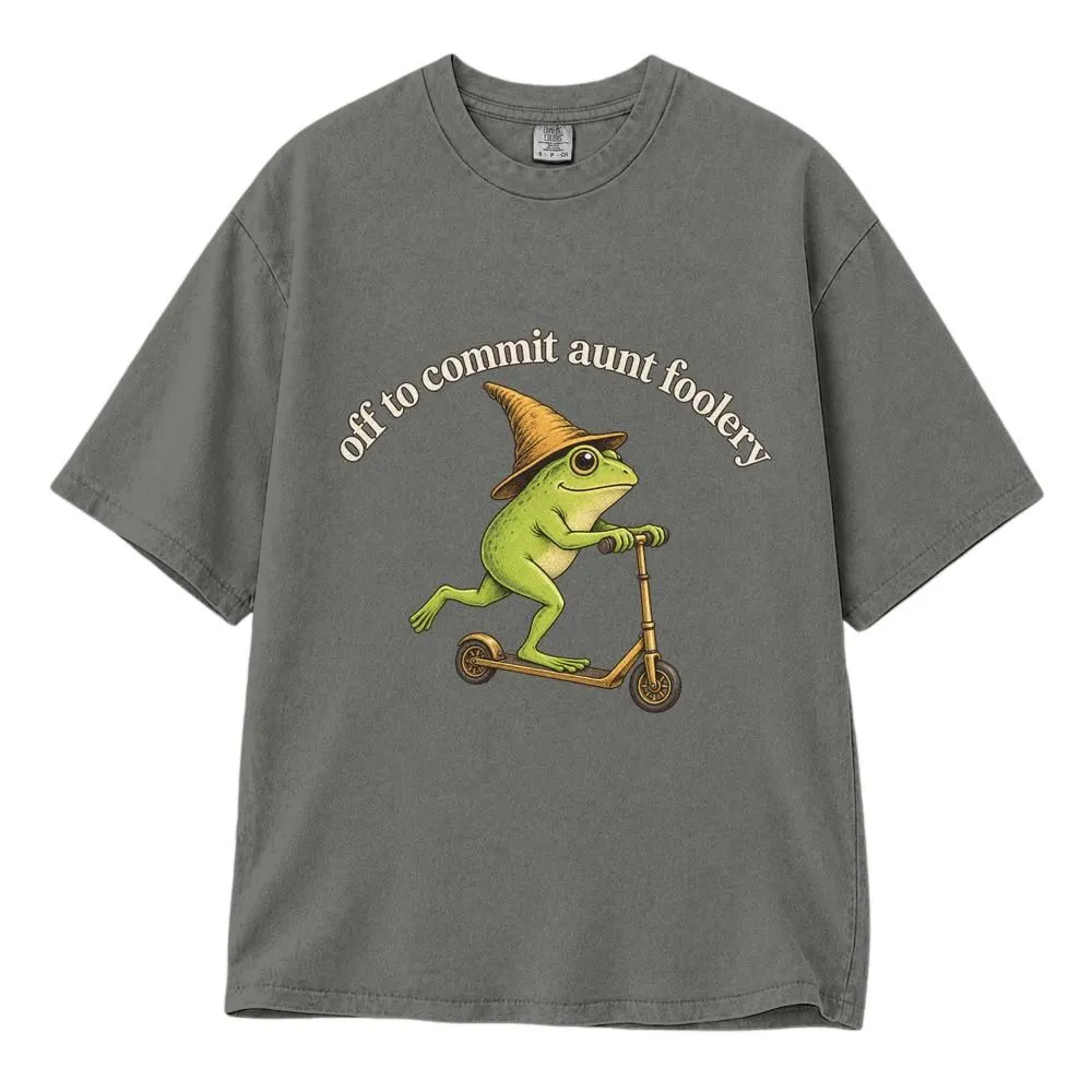 Aunt Foolery Frog Shirt, Funny Cool Aunt Gift and Pregnancy Announcement, Whimsical Tee, Hoodie, Sweatshirt - 1