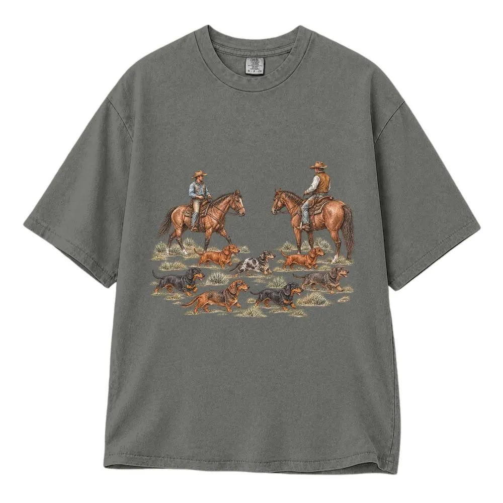 Western Dachshund Cowboy Shirt, Vintage Country Wiener Dog Lover Graphic, Tee, Hoodie, Sweatshirt - 1