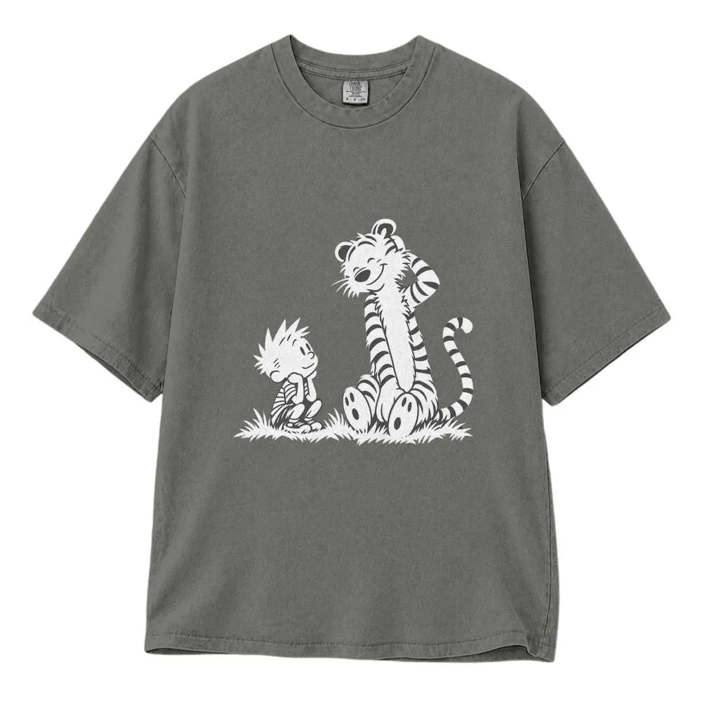 Calvin and Hobbes Cartoon Comic Shirt for Men, Nostalgic Graphic Tee, Hoodie, Sweatshirt - 1