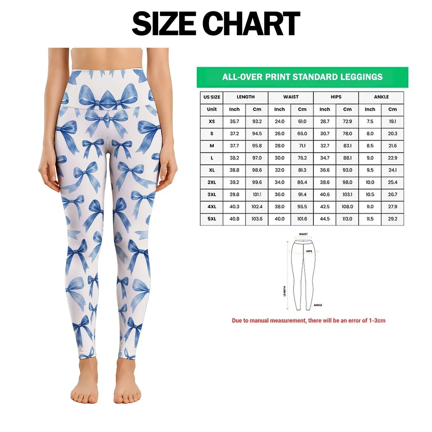 Blue Satin Bows for Yoga, Pilates, Commuting and Everyday Style Leggings - 1