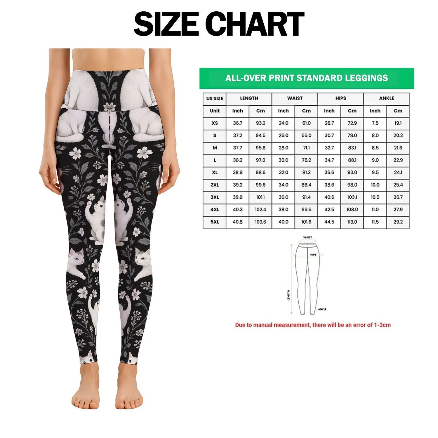 Playful White Cats on Charcoal for Yoga, Pilates, and Everyday City Adventures Leggings - 1