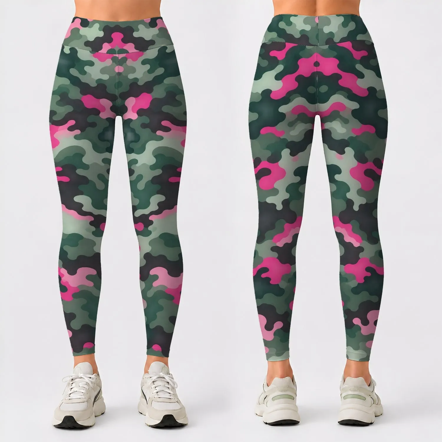 Colorful Camouflage for Yoga, Pilates and Everyday Activewear Leggings - 1