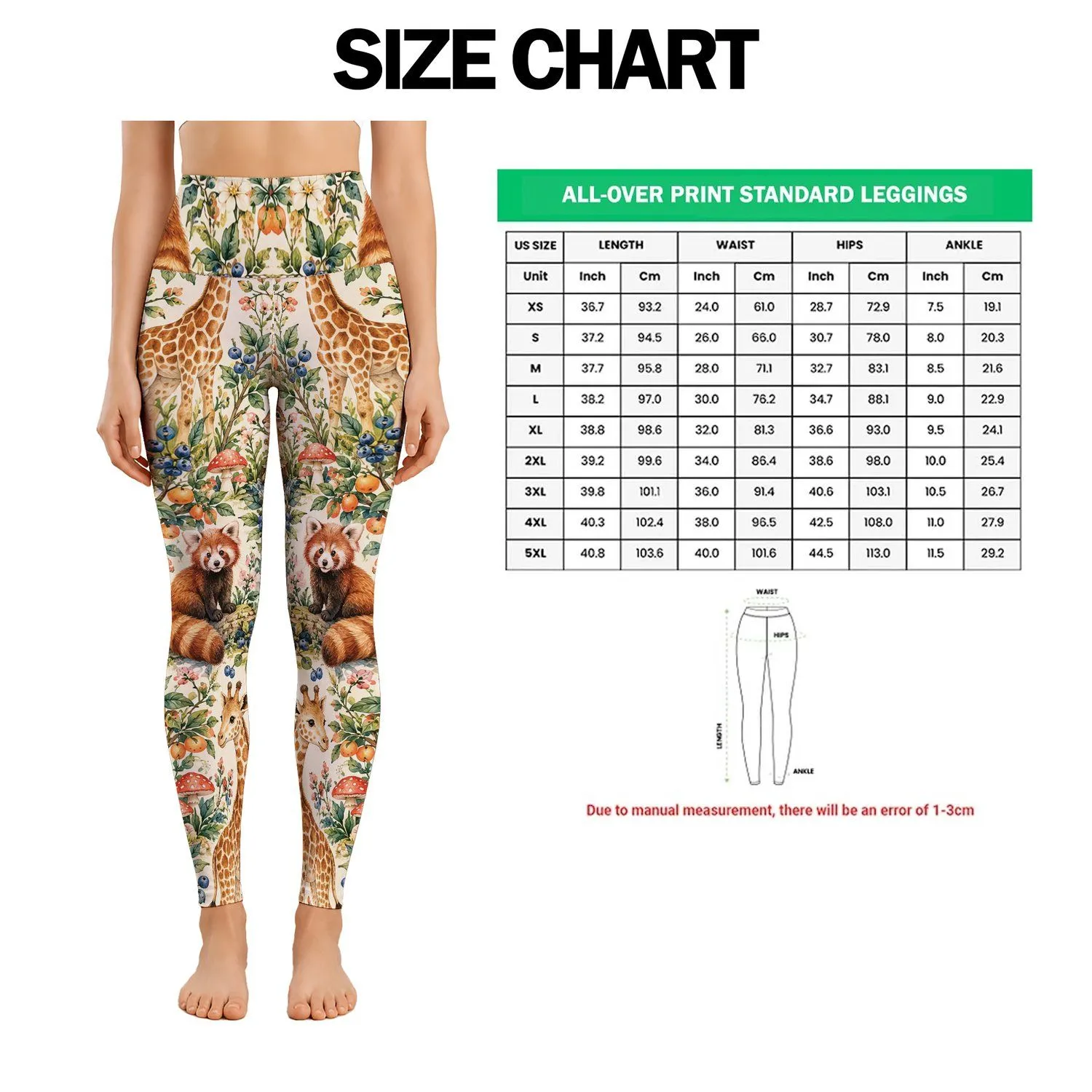 Whimsical Woodland Animals for Yoga, Pilates, Travel and Everyday Nature-Loving Style Leggings - 1