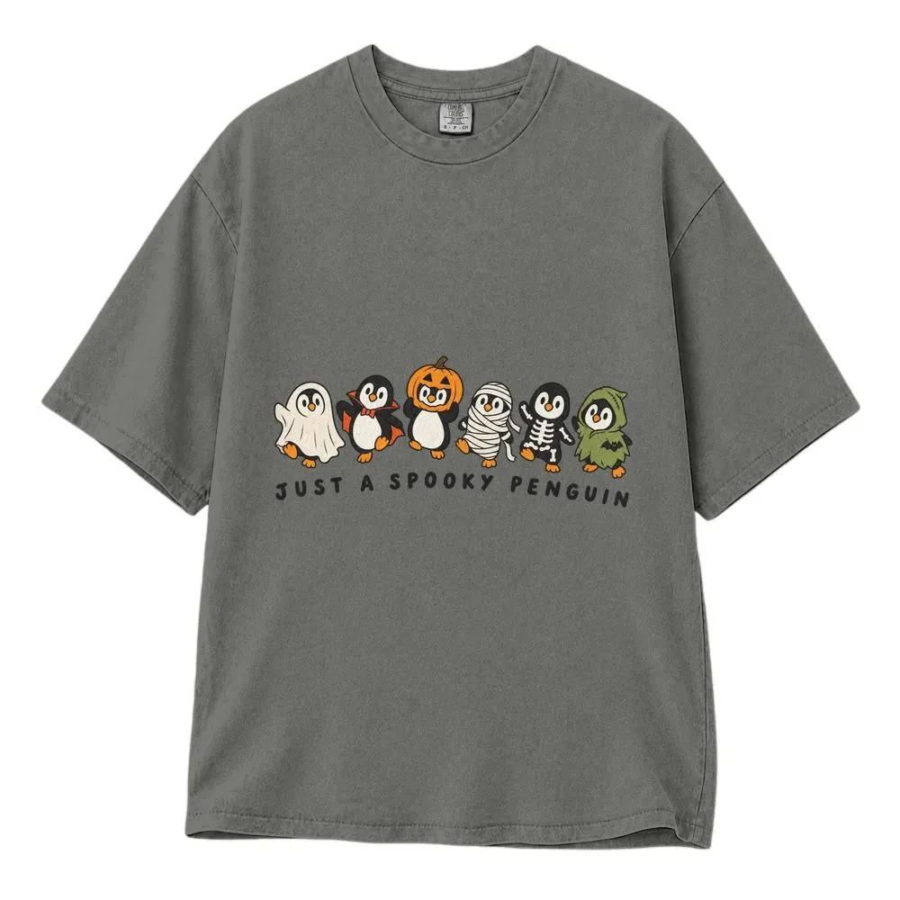 Halloween Penguin Ornament Shirt, Just a Spooky Penguin Design, Cute Seasonal Gift, Tee Hoodie Sweatshirt - 1