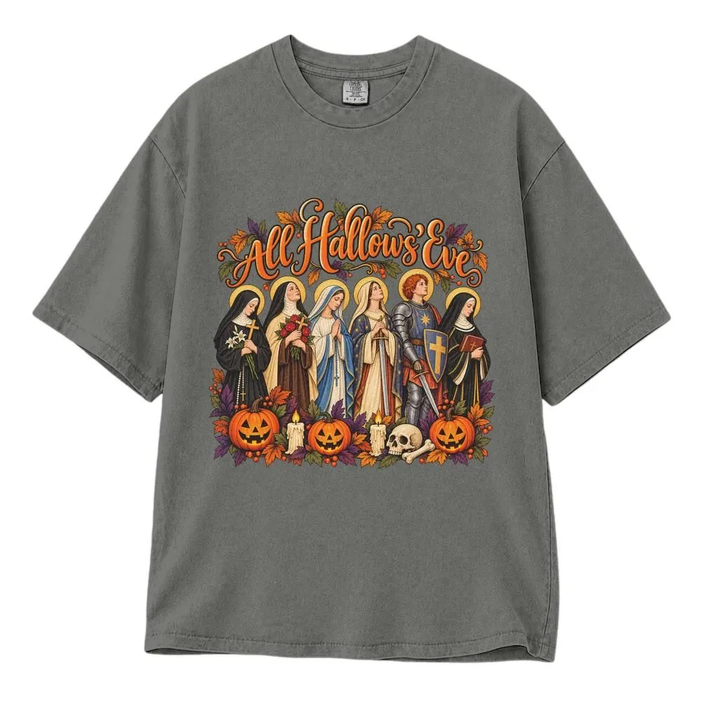 All Hallows Eve All Saints Shirt, Catholic Halloween Gift for Christians, Vintage Fall Graphic Tee, Hoodie, Sweatshirt - 1