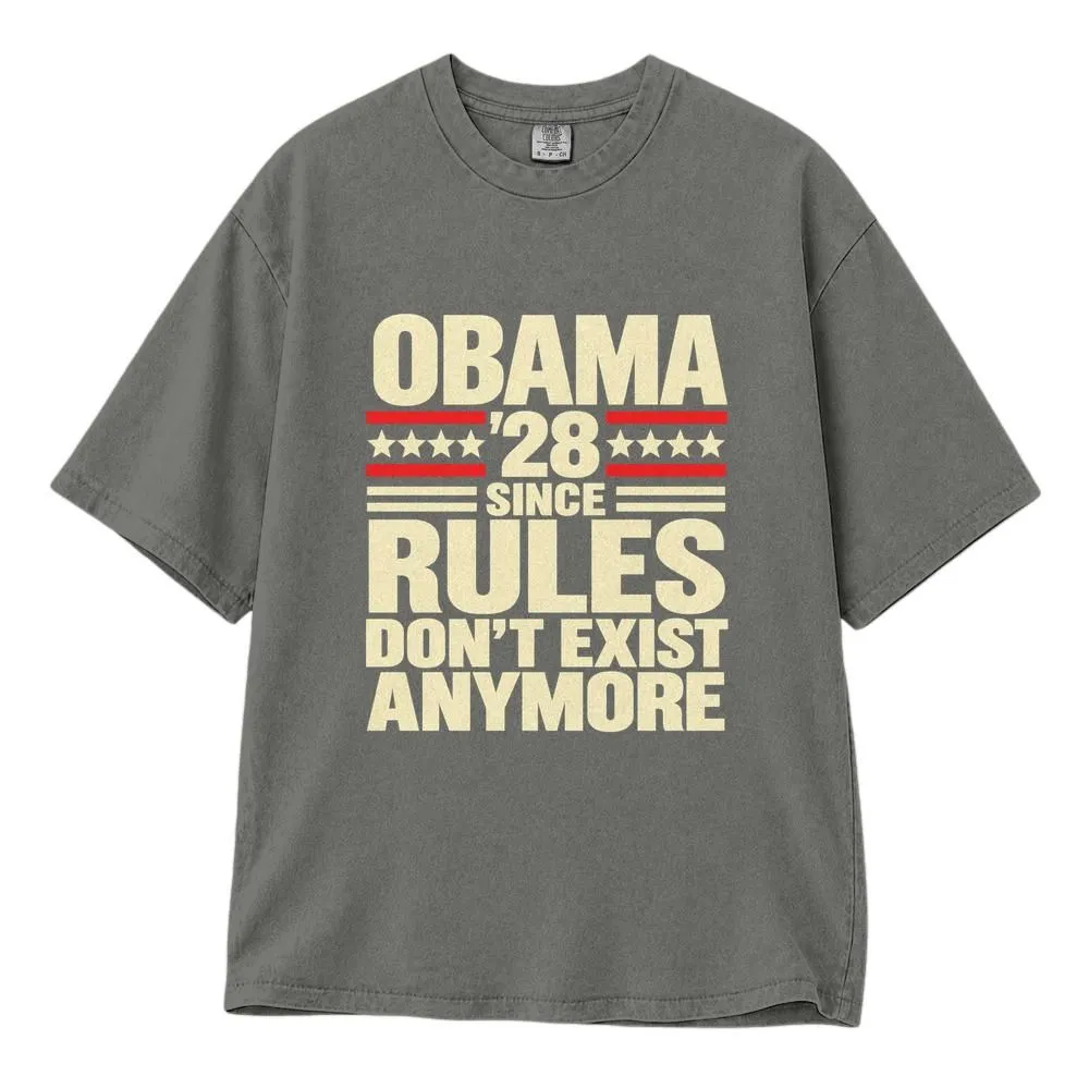 Obama 2028 Shirt, Rules Don't Exist Anymore Political Humor, Retro Election Parody Tee, Hoodie, Sweatshirt - 1