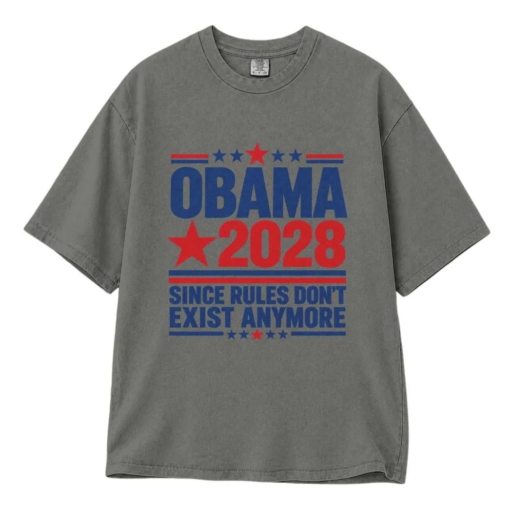 Obama 2028 Funny Political Shirt, Since Rules Don’t Exist Anymore Retro Graphic Tee, Hoodie, Sweatshirt - 1