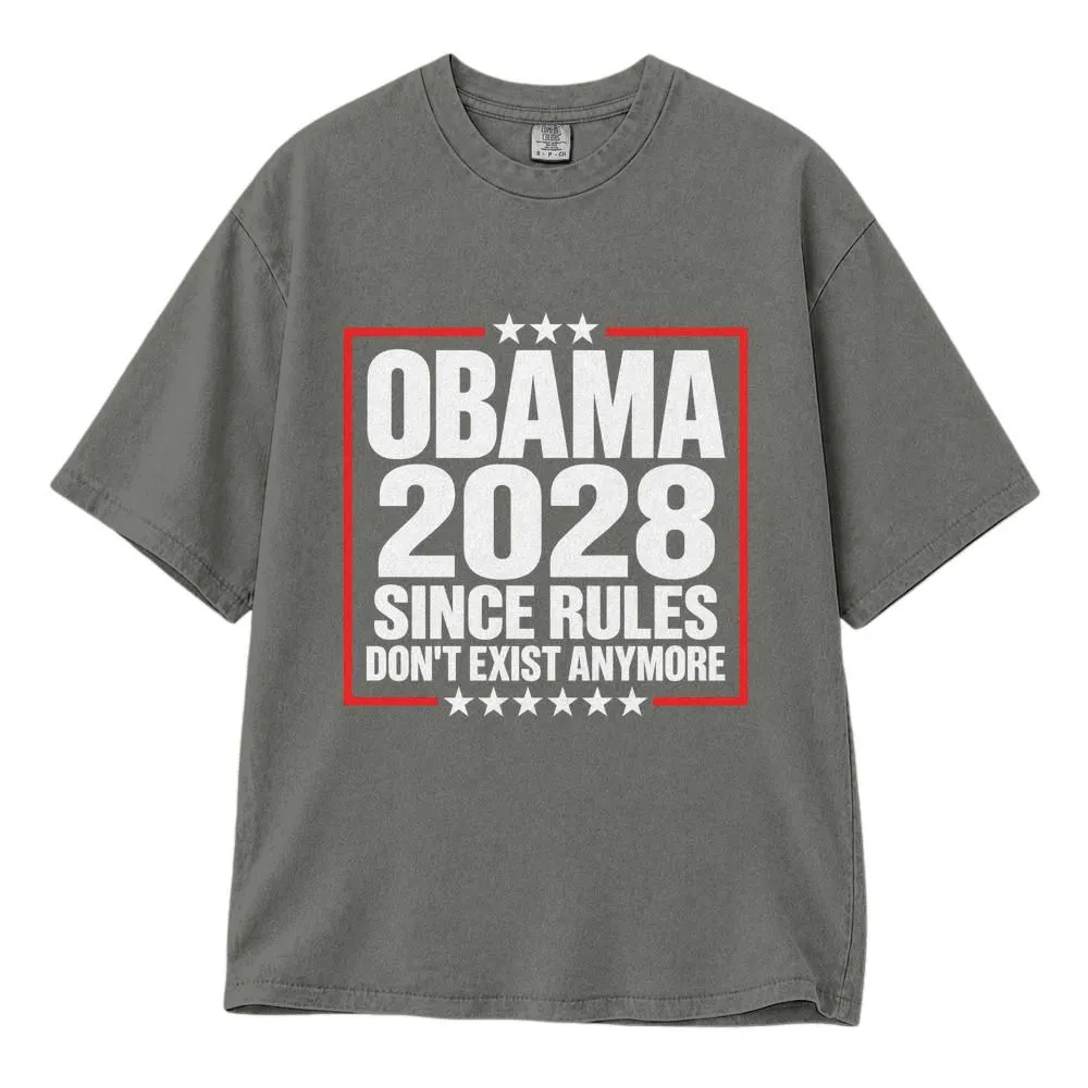 Obama 2028 Shirt, Since Rules Don't Exist Anymore Political Parody for Progressives, Retro Tee, Hoodie, Sweatshirt - 1