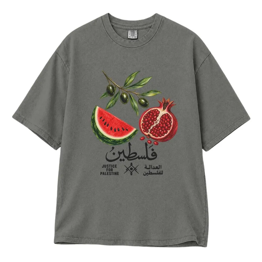 Palestine Watermelon Olive and Pomegranate Shirt, Zach Bryan Free Palestine Shirt, Unisex Solidarity Graphic Tee, Hoodie, Sweatshirt - 1