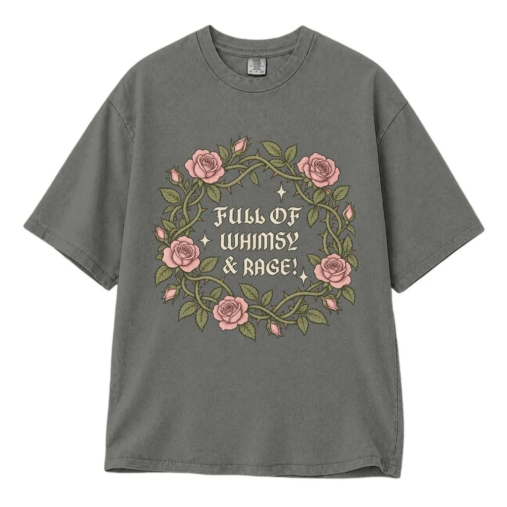 Whimsy and Rage Shirt for Women, Silk Shirt Women Search, Thorny Rose Cottagecore Gothic Style, Tee, Hoodie, Sweatshirt - 1