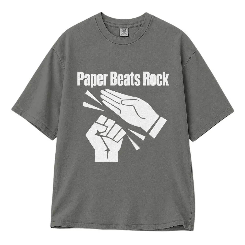 Paper Beats Rock Shirt, Funny Hand Game Meme for Humor Lovers, Sarcastic Graphic Tee, Hoodie, Sweatshirt - 1
