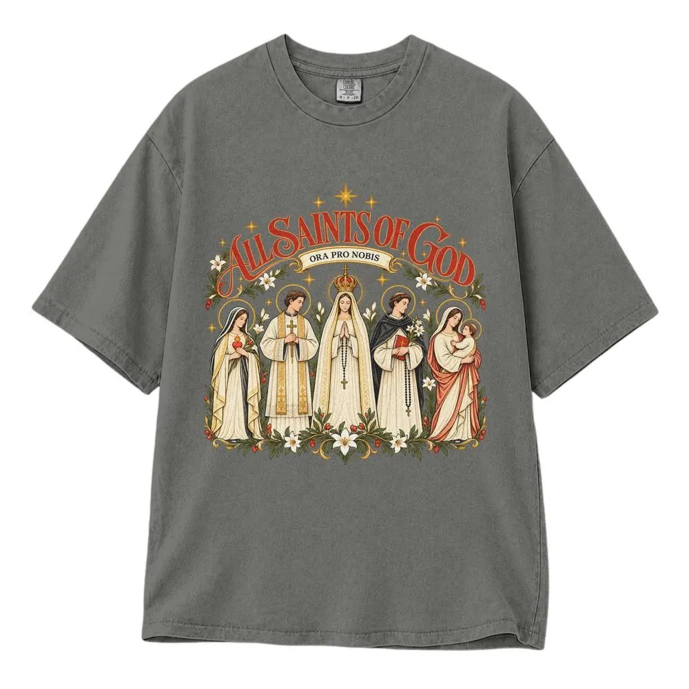 All Saints of God Shirt, Catholic Halloween and All Souls Day Religious Art Tee, Hoodie, Sweatshirt - 1