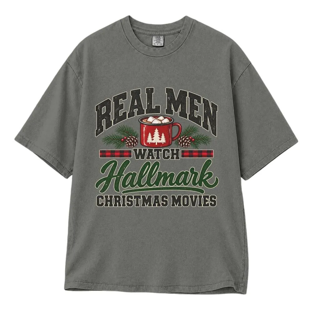Real Men Watch Hallmark Christmas Movies Shirt, Funny Holiday Gift for Him, Tee, Hoodie, Sweatshirt - 1