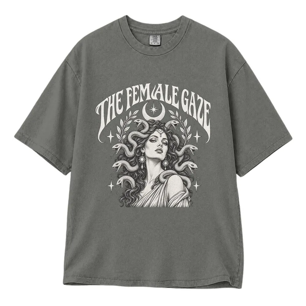 Medusa Female Gaze Shirt, Feminist Greek Mythology Art for Women, Vintage Graphic Tee, Hoodie, Sweatshirt - 1