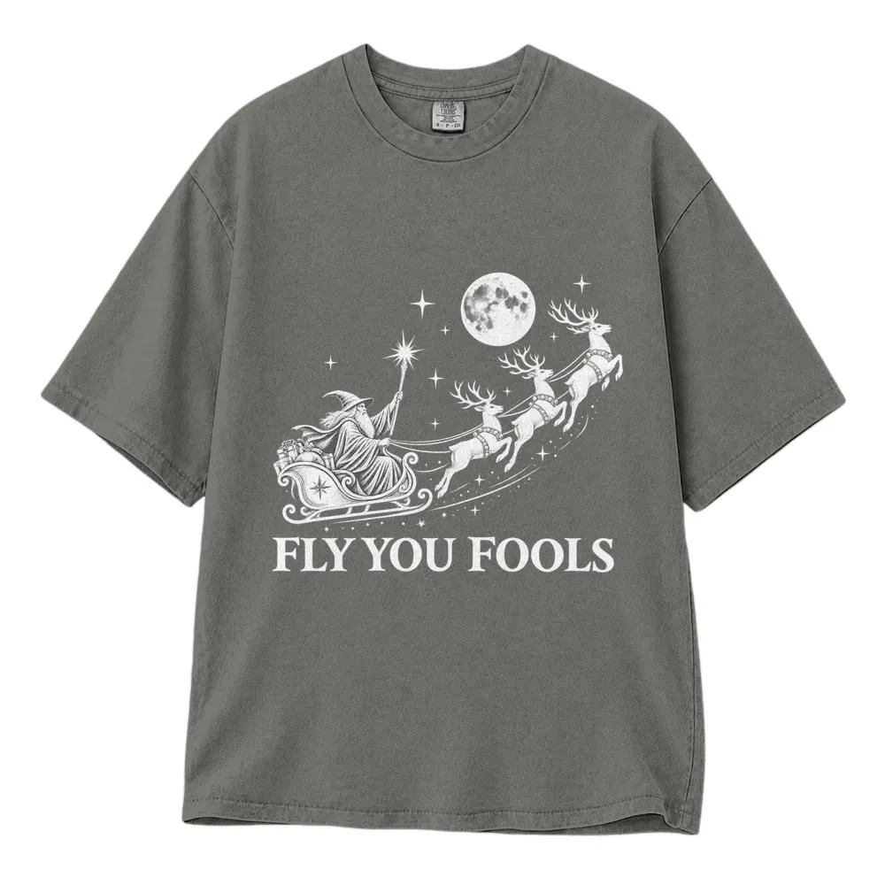 Fly You Fools Christmas Shirt, Tshirt Ideal Fantasy Fan Holiday Tee, Funny Middle Earth Gift, Tee, Hoodie, Sweatshirt - 1