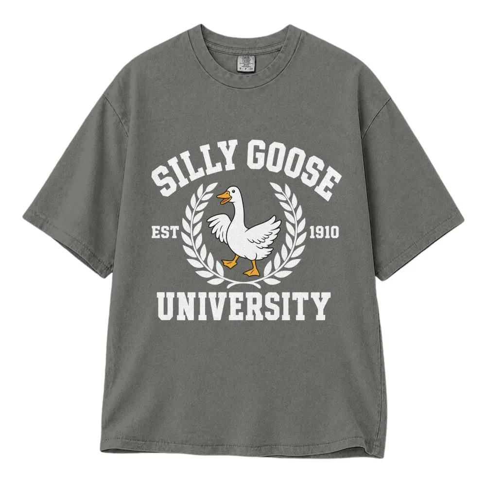 Silly Goose University Shirt, Funny Goose Gift for Men and Women, Collegiate Humor Tee, Hoodie, Sweatshirt - 1