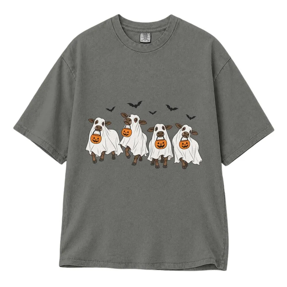 Ghost Cows Halloween Shirt for Cow Lovers, Cute Spooky Animal Design, Tee, Hoodie, Sweatshirt - 1