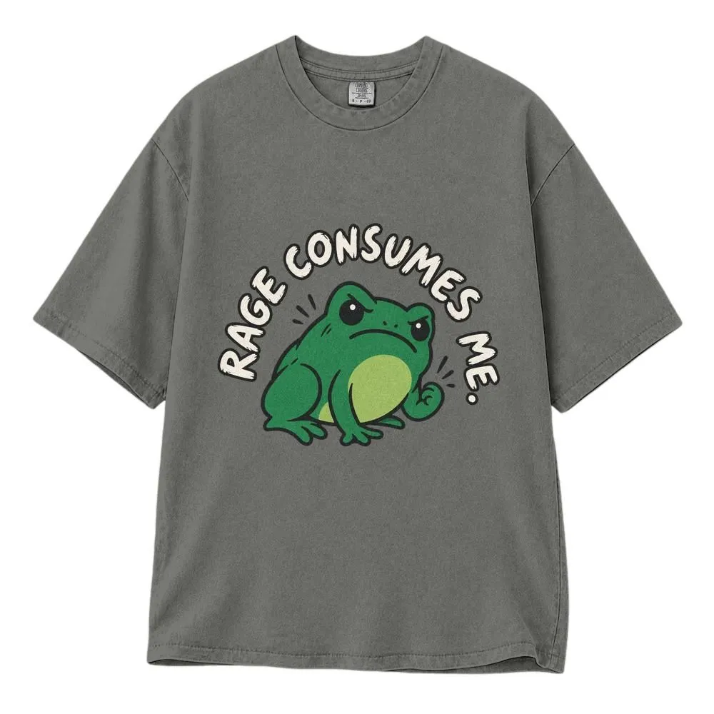 Frog Rage Consumes Me Shirt, Nature Lover Mens Rash Shirt, Embroidered Style Tee, Hoodie, Sweatshirt - 1