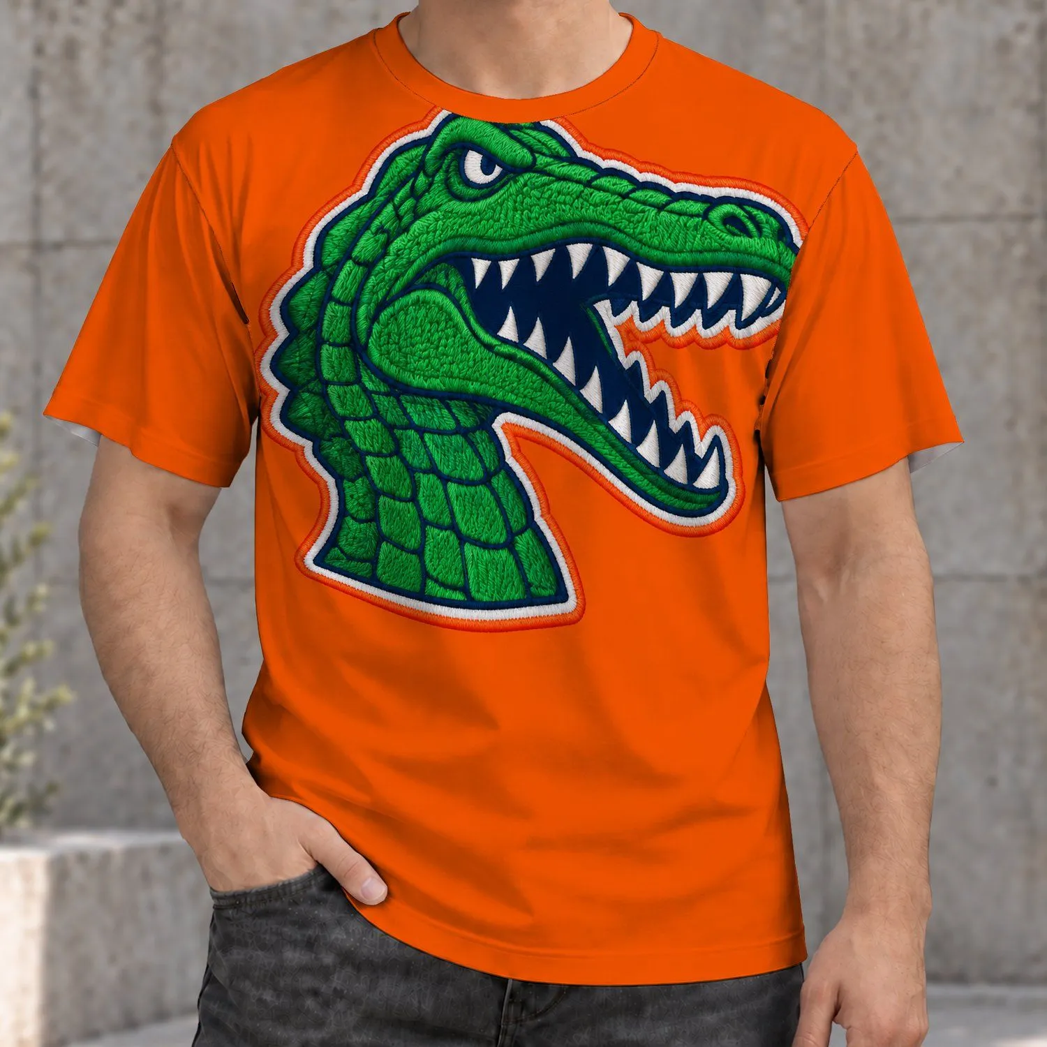 Alligator Mascot Spirit for Game Day, Campus Wear and Weekend Fan Style All-over Print Unisex T-shirt - 1