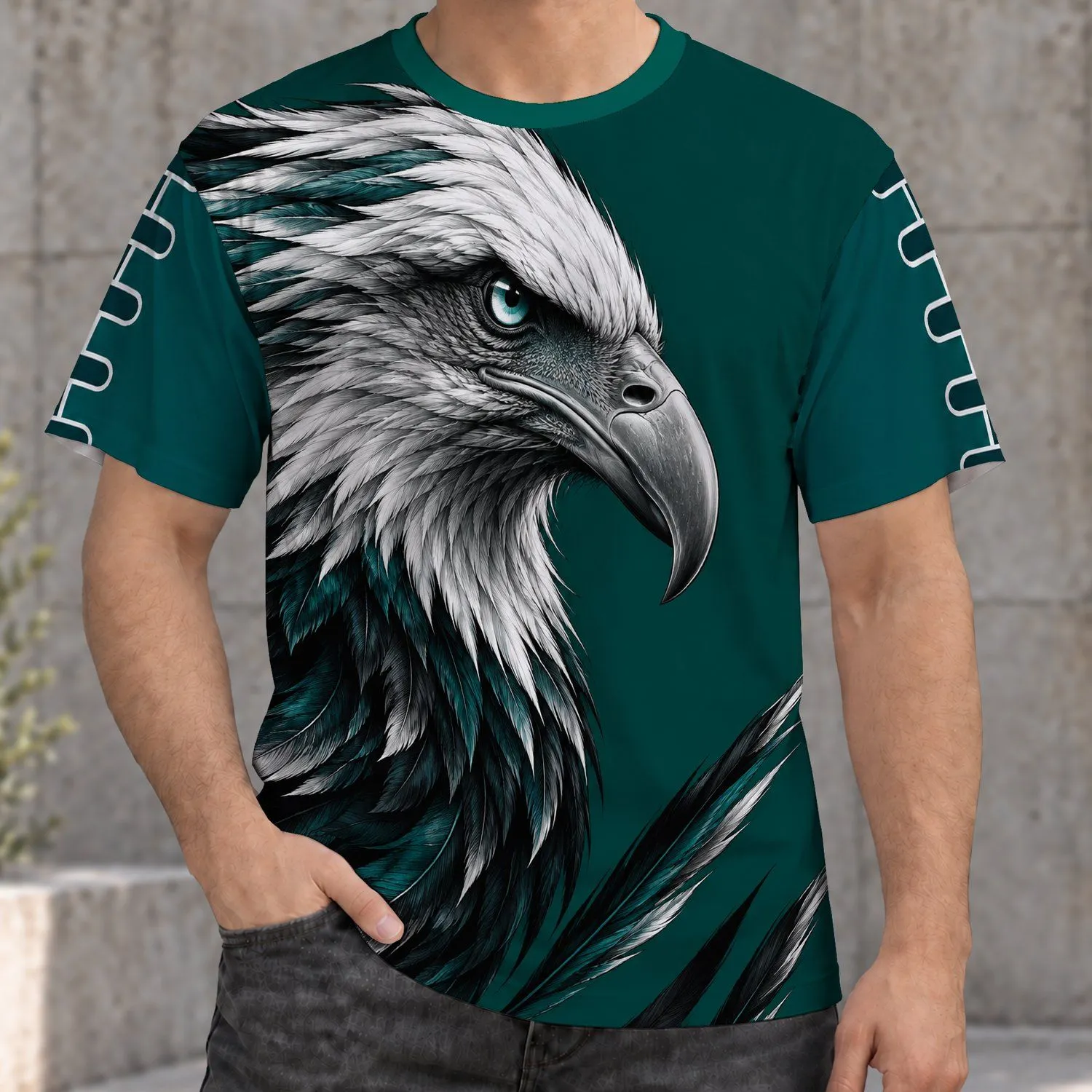 Fierce Eagle Head for Bold Outdoor Adventures and Everyday Casual Style All-over Print Unisex T-shirt - 1