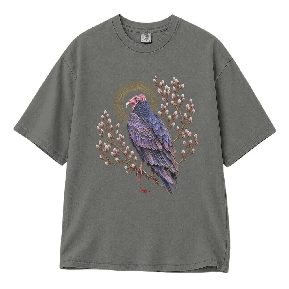 Turkey Vulture Black Shirt, Botanical Bird Art for Nature Lovers, Tee, Hoodie, Sweatshirt - 1