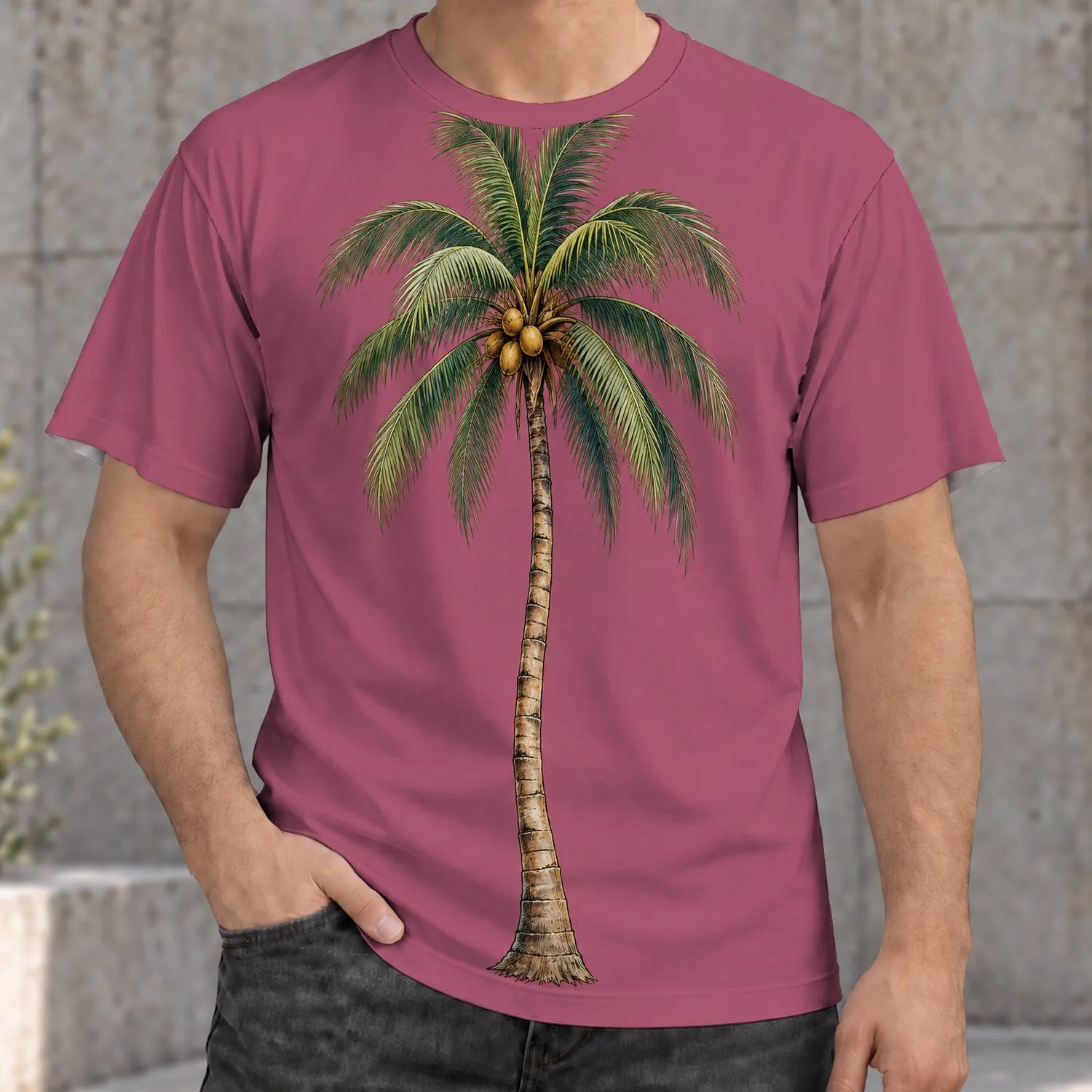 Tropical Palm Tree for Beach Days and Relaxed Island Getaways, Unisex Style All-over Print Unisex T-shirt - 1