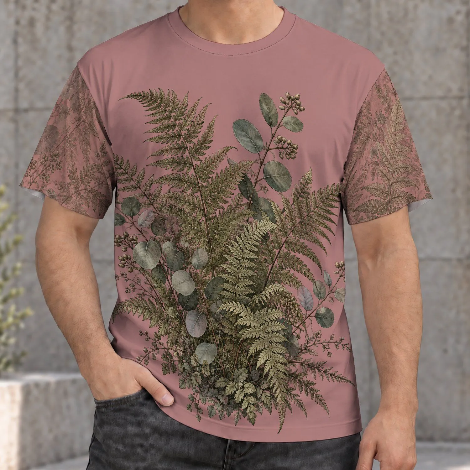 Fern And Eucalyptus Botanical Style For Everyday Nature Lovers All-over Print Unisex T-shirt - 1