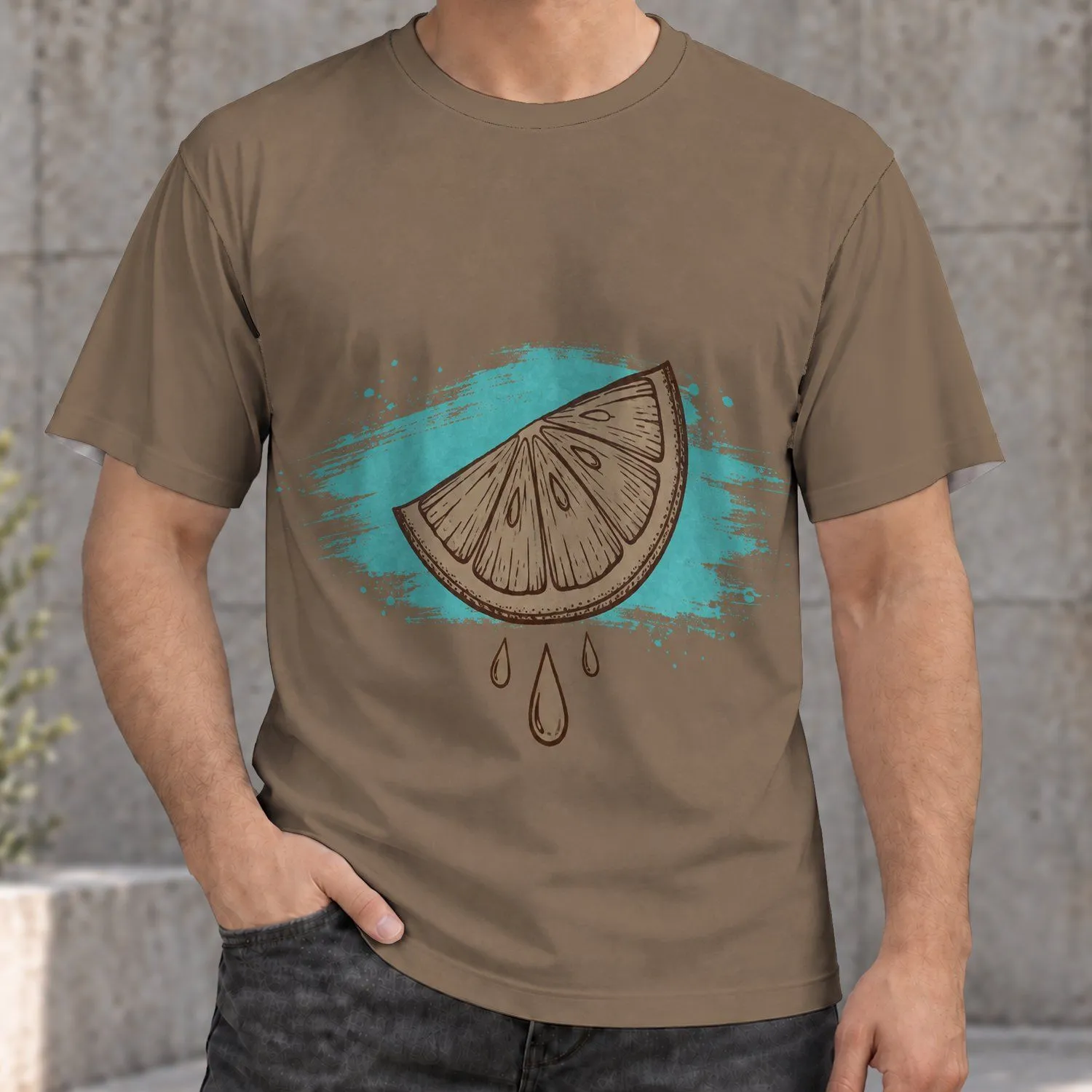 Watermelon Citrus Slice for Sunny Casual Outings and Summer Weekends for Teens and Adults All-over Print Unisex T-shirt - 1