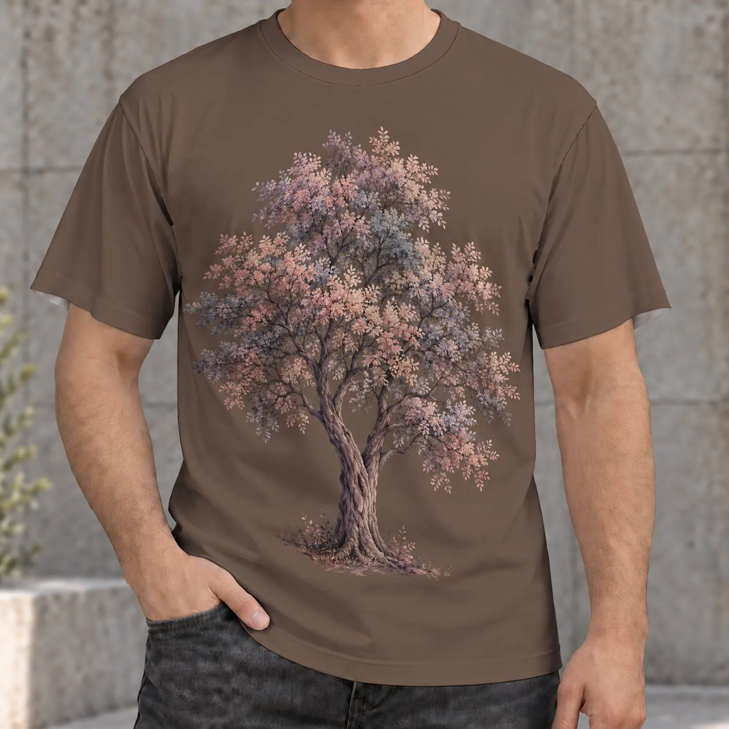 Muted Botanical Tree Motif For Everyday Nature Lovers And Outdoor Days All-over Print Unisex T-shirt - 1