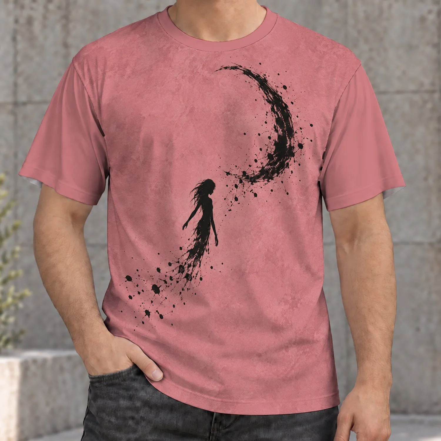 Crescent Moon And Floating Silhouette For Quiet Nights And Everyday Wear All-over Print Unisex T-shirt - 1