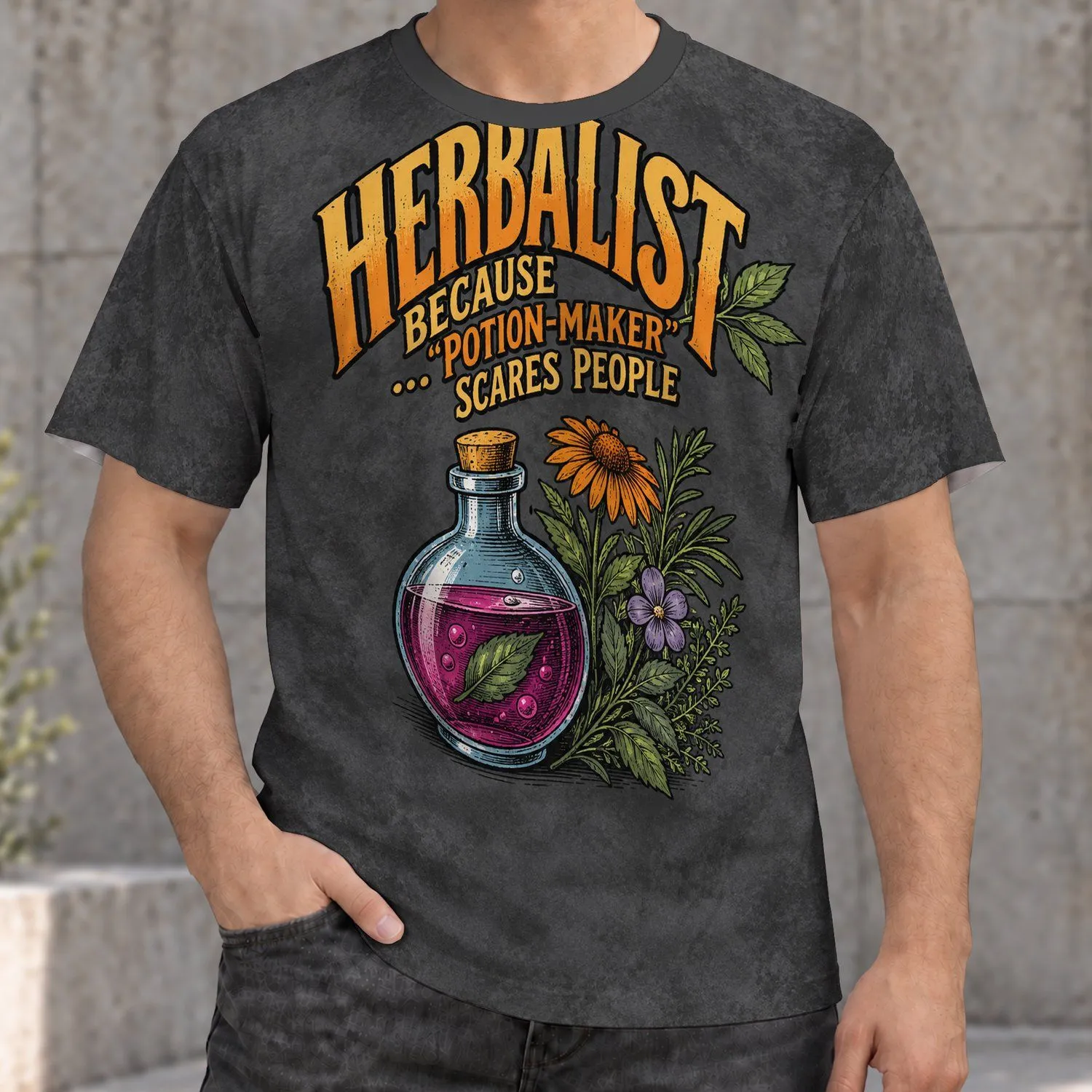 Herbalist Potion Maker Botanical Humor For Gardeners And Curious Nature Lovers All-over Print Unisex T-shirt - 1