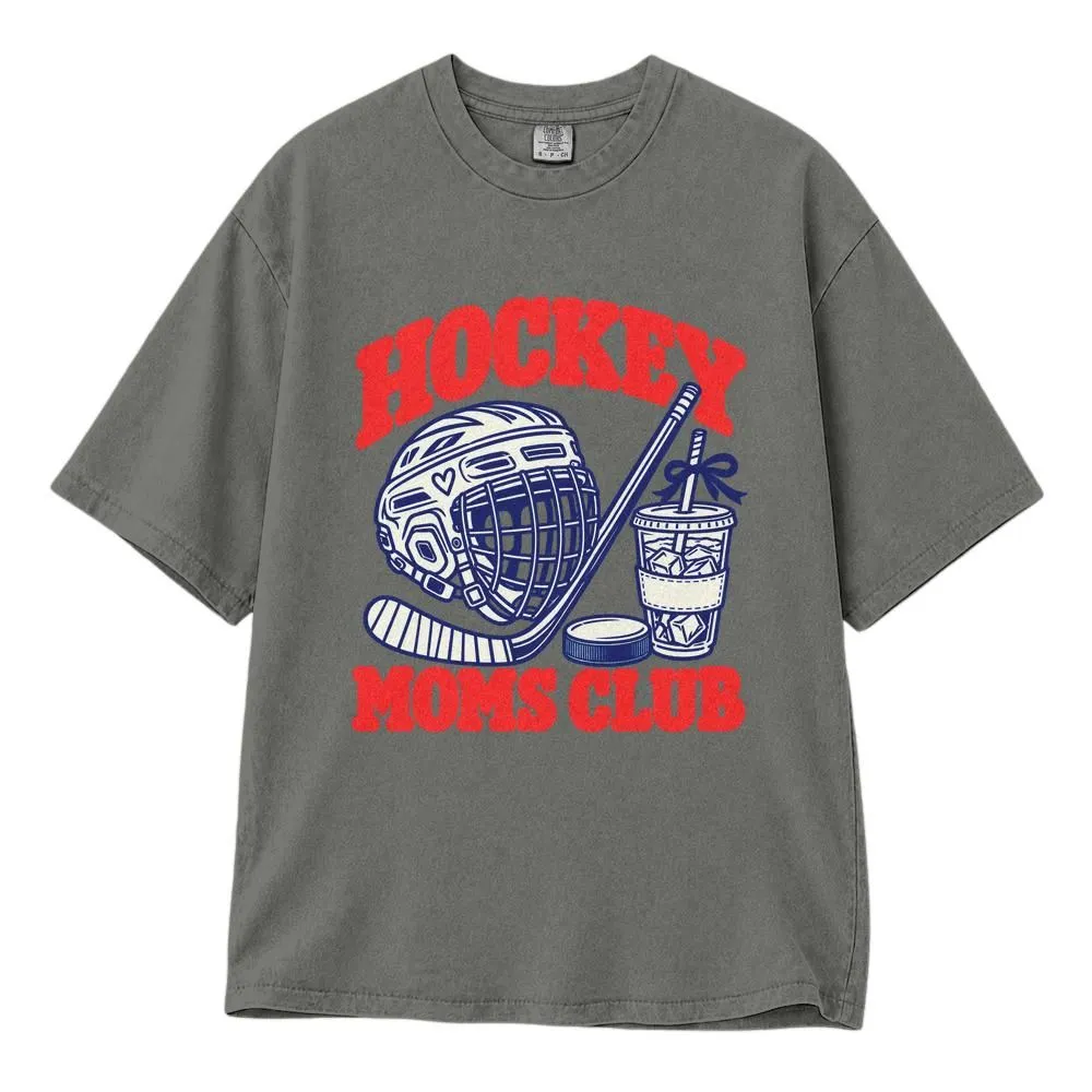 Hockey Moms Club Hockey Mom Shirt, Ice Hockey Game Day Gift, Vintage Sports Style, Tee, Hoodie, Sweatshirt - 1
