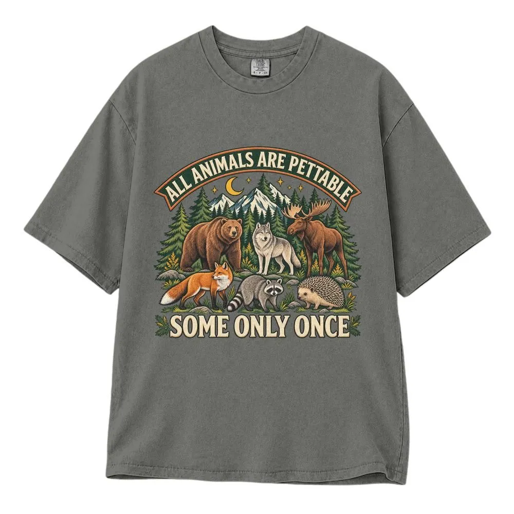 All Animals Are Pettable Outdated Shirt, Funny Wildlife Nature Lover Gift, Camping Style Tee, Hoodie, Sweatshirt - 1
