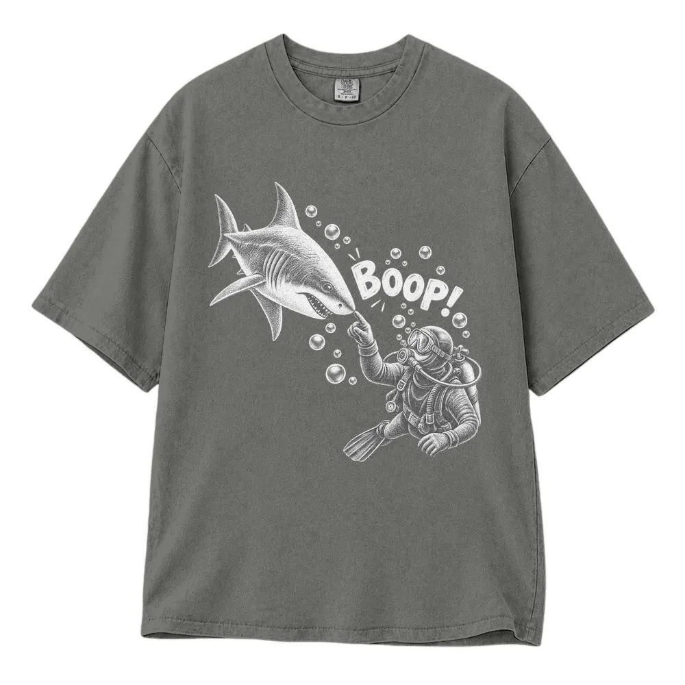 Shark Boop Scuba Diver Shirt, Funny Ocean Animal Gift for Shark Lovers and Marine Biology Fans, Tee Hoodie Sweatshirt - 1