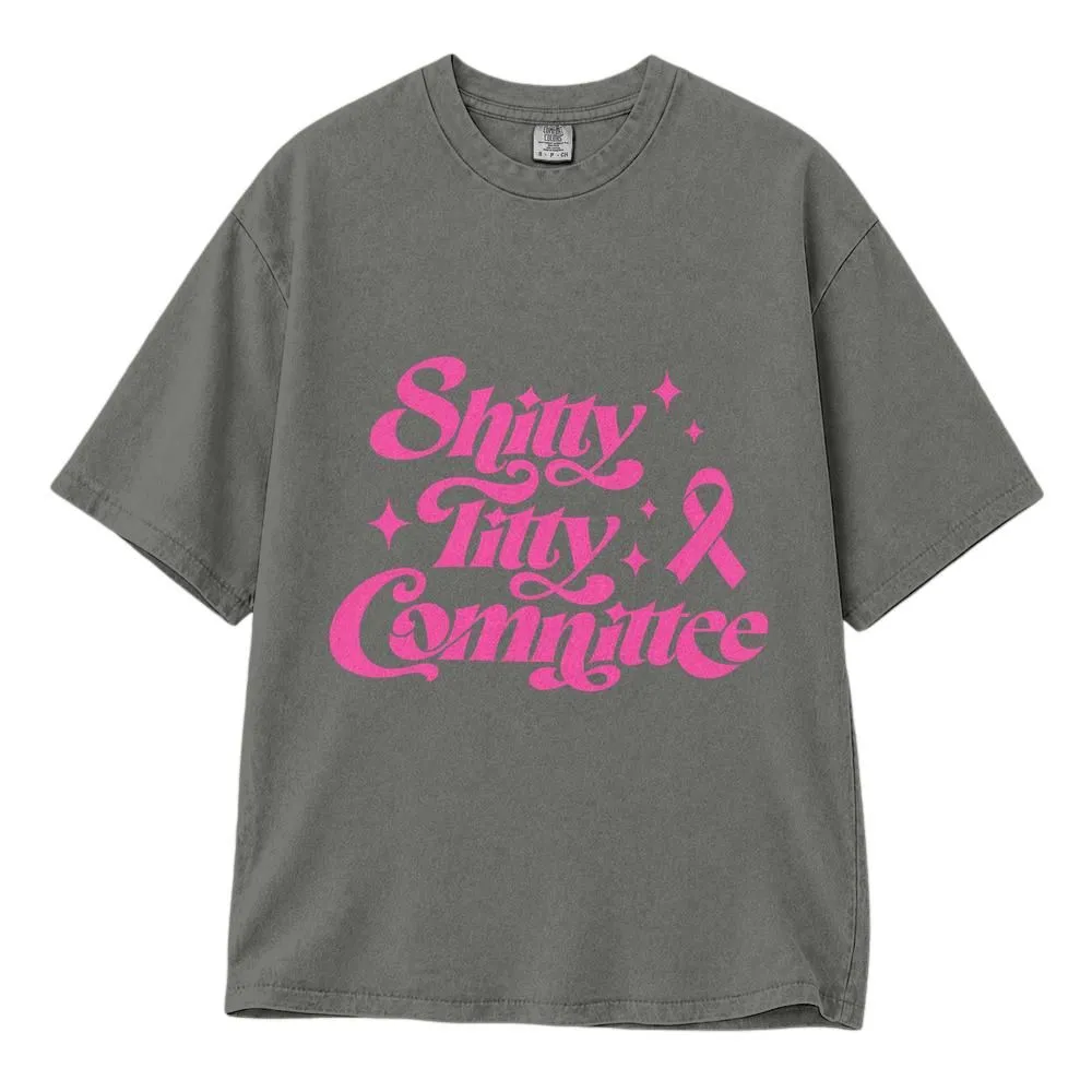 Shitty Titty Committee Breast Cancer Shirt, Funny Awareness Design for Survivors and Supporters, Tee, Hoodie, Sweatshirt - 1