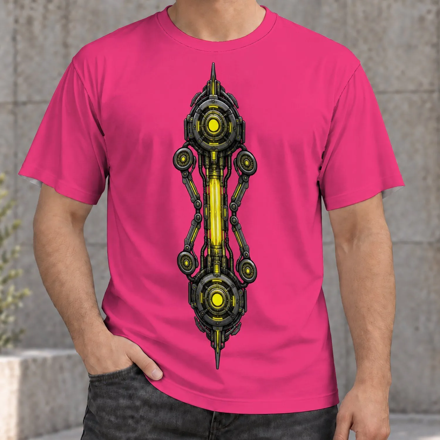 Futuristic Mechanical Core for Streetwear Style and Everyday Casual Looks All-over Print Unisex T-shirt - 1