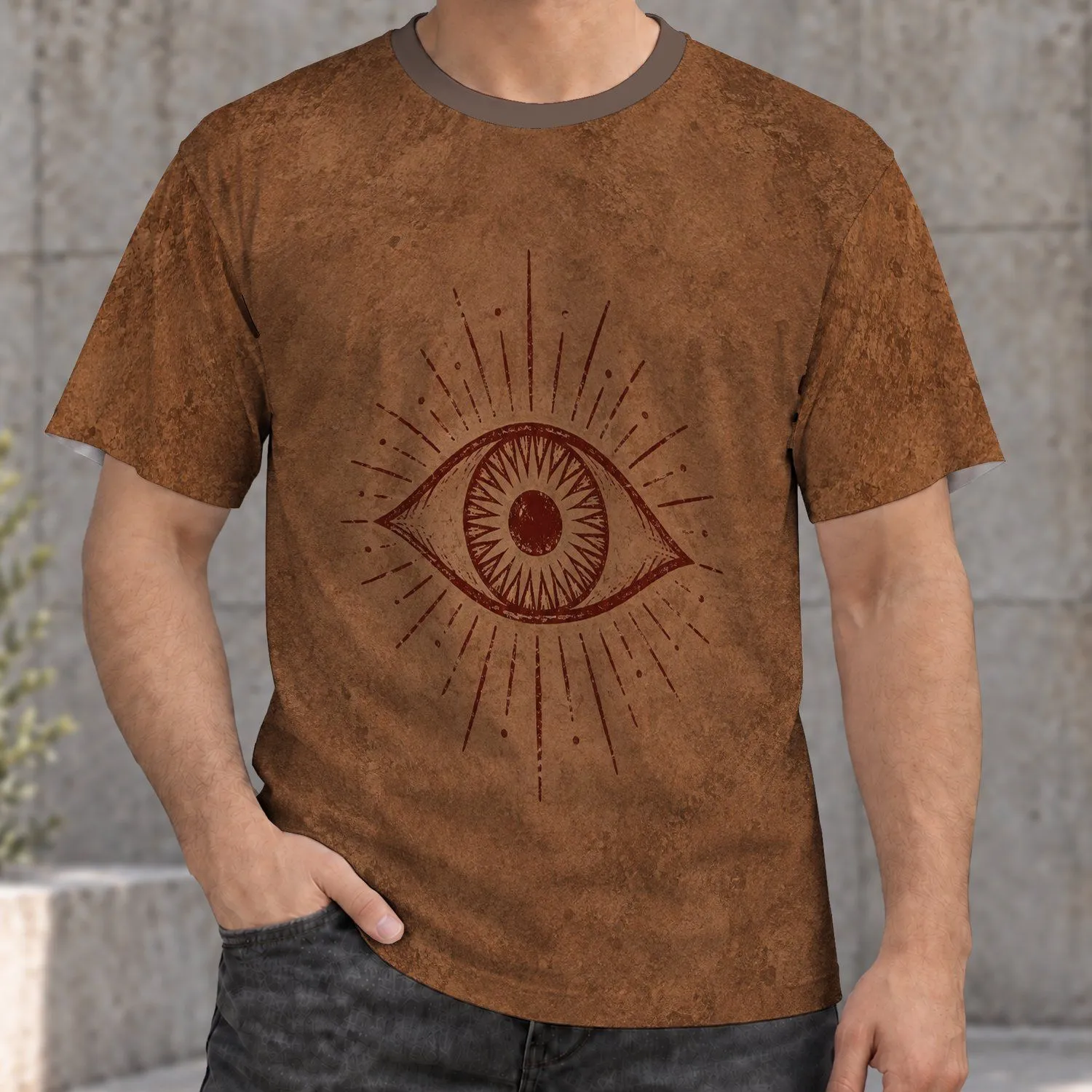 Radiant Eye Emblem for Everyday Streetwear and Festival Looks for Teens and Adults All-over Print Unisex T-shirt - 1